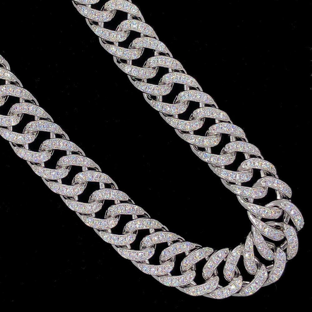 Skinny Link Cuban 15MM Bling Bling CZ Iced Out Chain