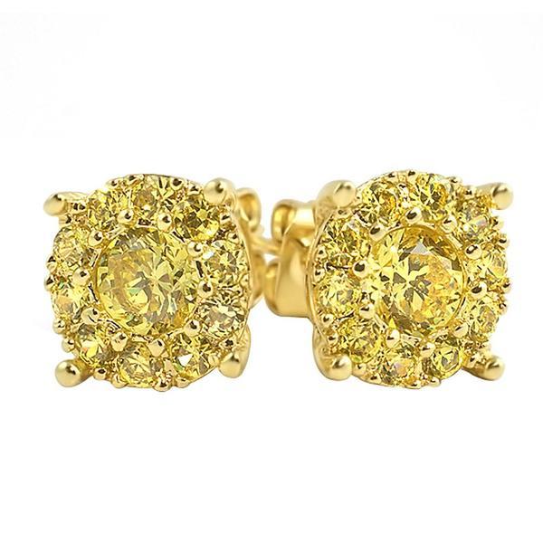Solitaire Cluster CZ Bling Bling Earrings