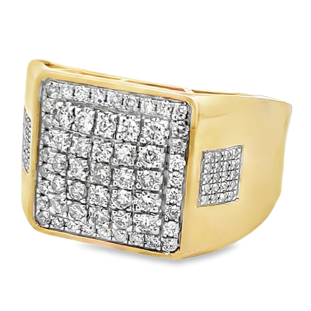 Square 1.00cttw Diamond Ring 10K Yellow Gold