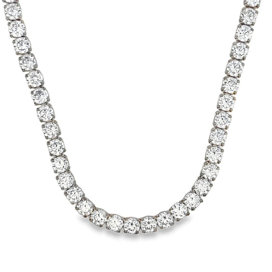 Stainless Steel 1 Row 4MM CZ Tennis Chain