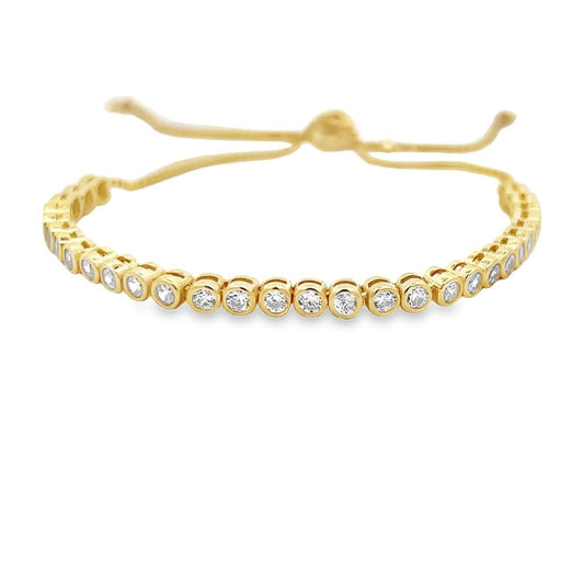 Tennis Bolo Bracelet .925 Sterling Silver