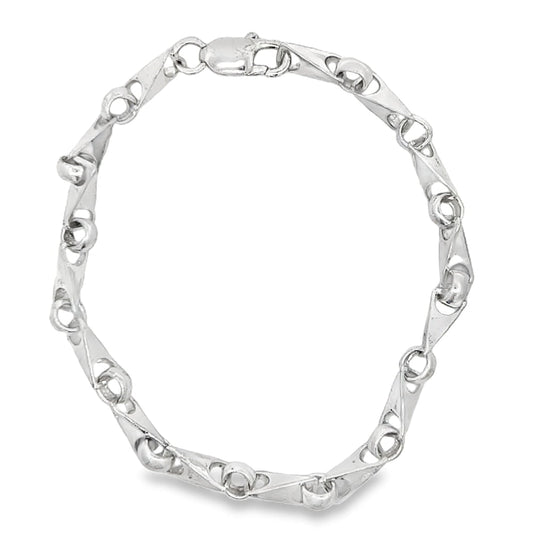 Triangle Link Bracelet .925 Sterling Silver