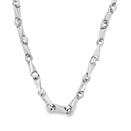 Triangle Link Hip Hop Chain .925 Sterling Silver