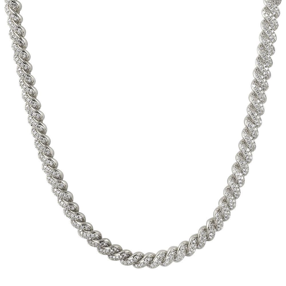 Twisted Rope CZ Bling Bling Iced Out Chain