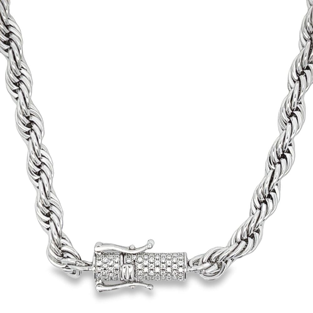 VVS Moissanite French Rope Bracelet Steel / .925 Silver