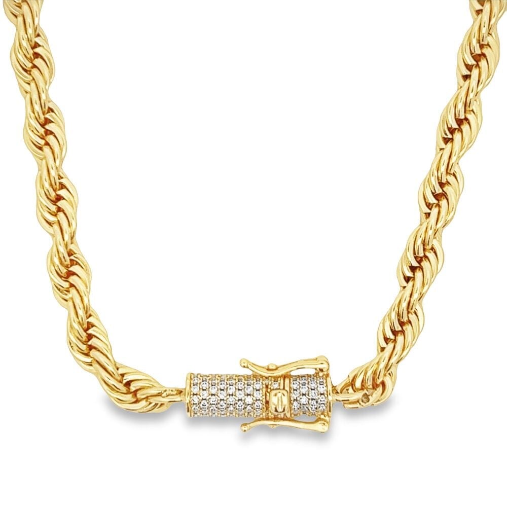 VVS Moissanite French Rope Bracelet Steel / .925 Silver