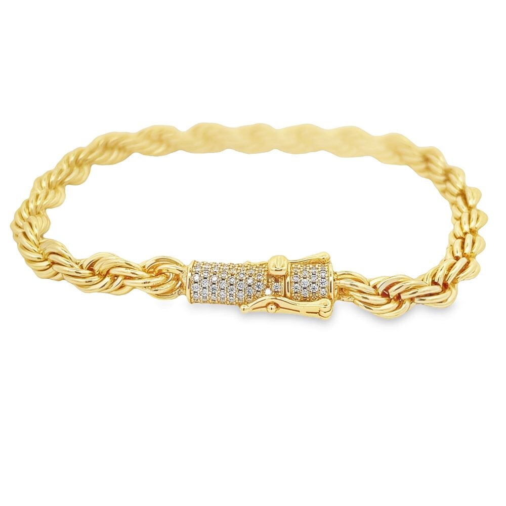 VVS Moissanite French Rope Chain Steel / .925 Silver