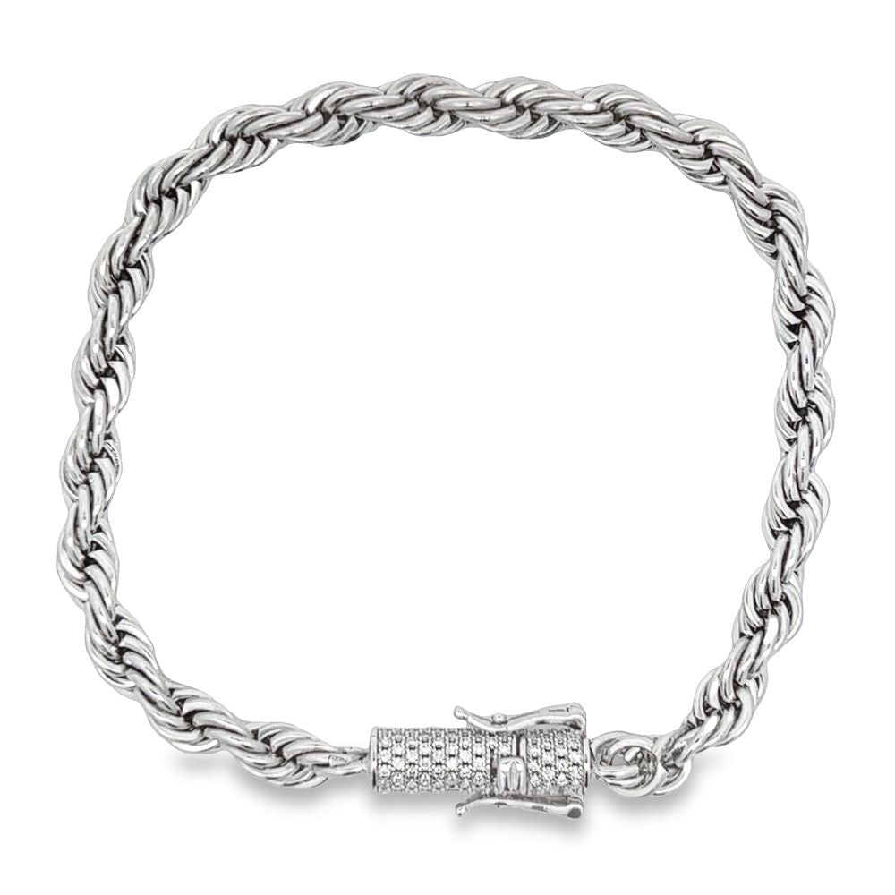 VVS Moissanite French Rope Chain Steel / .925 Silver